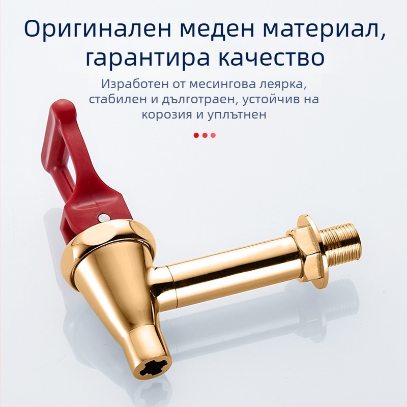 Кухненски кран с керамичен патрон, меден материал, модел KSQXLT, фиксиран монтаж, единична връзка
