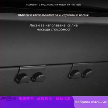 Закачалка за кутията за ръчна в Tesla Model Y2/YL – ABS материал, Snap-on монтаж, централна конзола