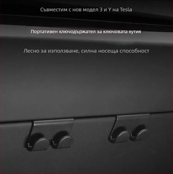 Закачалка за кутията за ръчна в Tesla Model Y2/YL – ABS материал, Snap-on монтаж, централна конзола