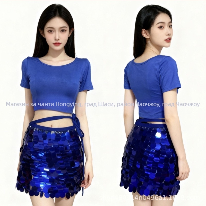 Костюм за Belly Dance за жени – обшивка с мъниста, тежки пайети, Modal плат, Modal 50–70% и Spandex 50–70%