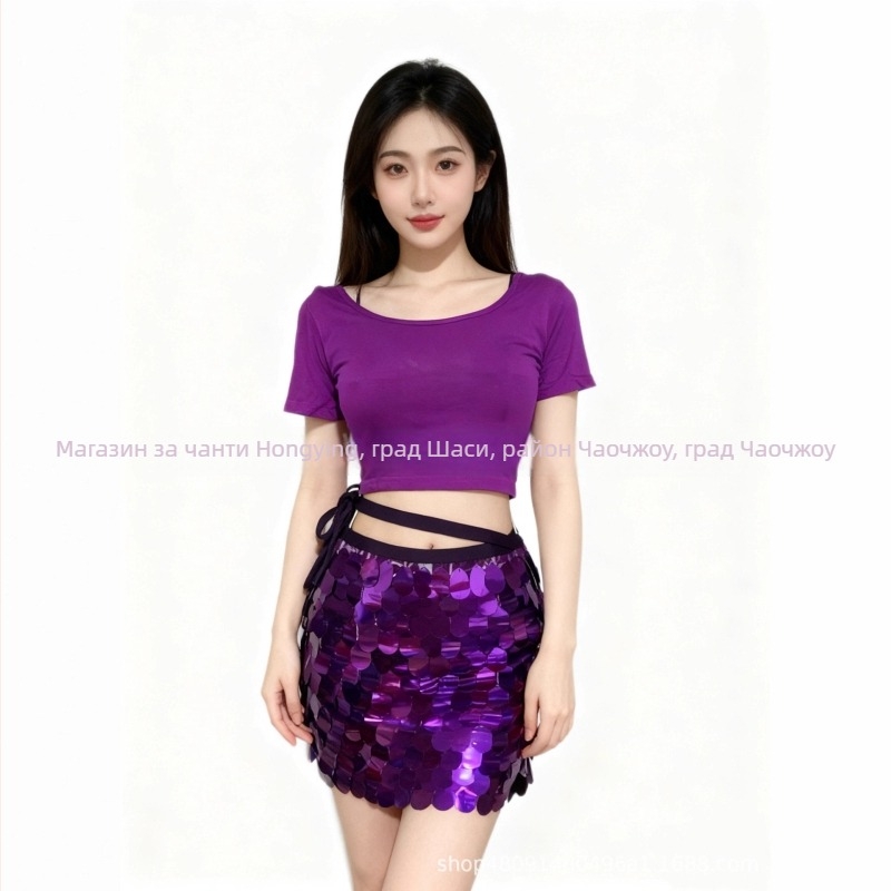 Костюм за Belly Dance за жени – обшивка с мъниста, тежки пайети, Modal плат, Modal 50–70% и Spandex 50–70%