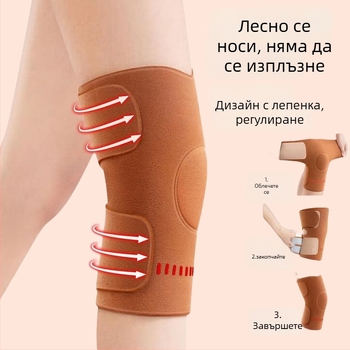 Коленни протектори с двойно странично флисово покритие и велкро закопчаване, за възрастни – подходящи за йога
