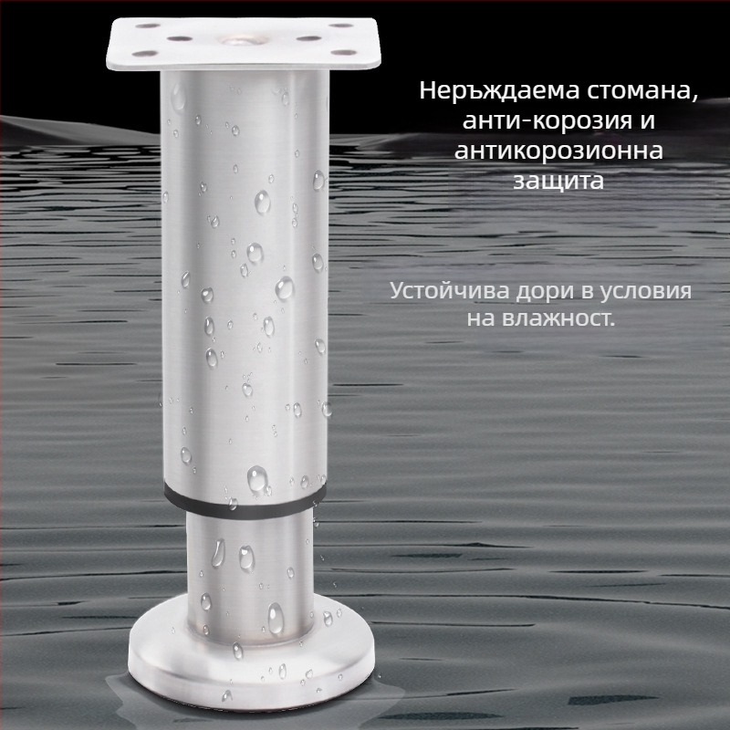 Регулируеми кръгли алуминиеви крака за мебели – алуминиева сплав, марка Golden aoding, модел 35 нагоре-надолу, матова повърхност, модерен стил