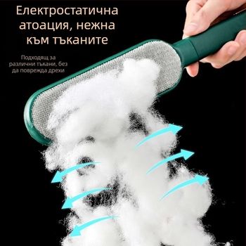 Електростатичен чистач за косми с капак — пластмасов, модерен минималистичен стил, лансиран пролет 2021 г., за дрехи, спално бельо и косми по домашни любимци