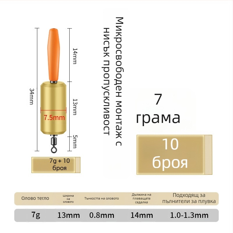Оловена седалка за плувка с интегриран микропорест дизайн, градуирана скала, бърз завъртане за улов