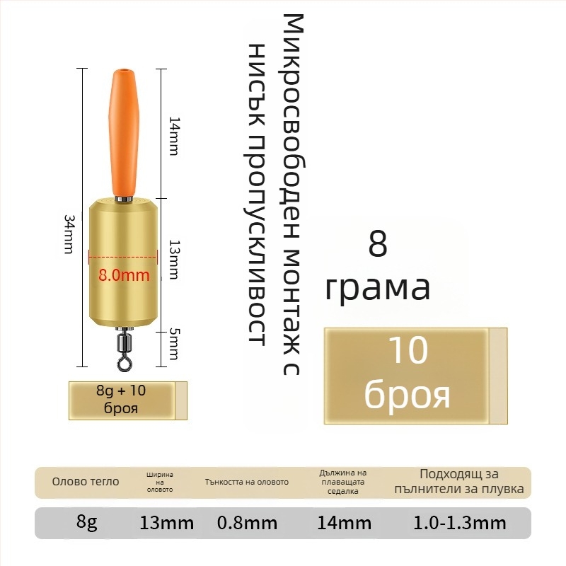 Оловена седалка за плувка с интегриран микропорест дизайн, градуирана скала, бърз завъртане за улов