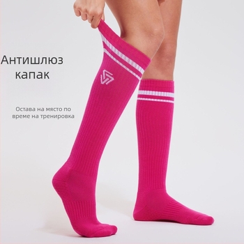 Женски компресионни чорапи за бягане и колоездене, дишащи, еластични, със стягаща защита за прасец и глезен, полиестерни влакна