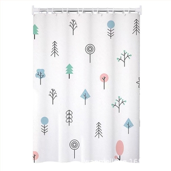 Полиестерна завеса за душ за баня, удебелена, водоустойчива и противогъбична, с карикатурен етно стил, персонализираема