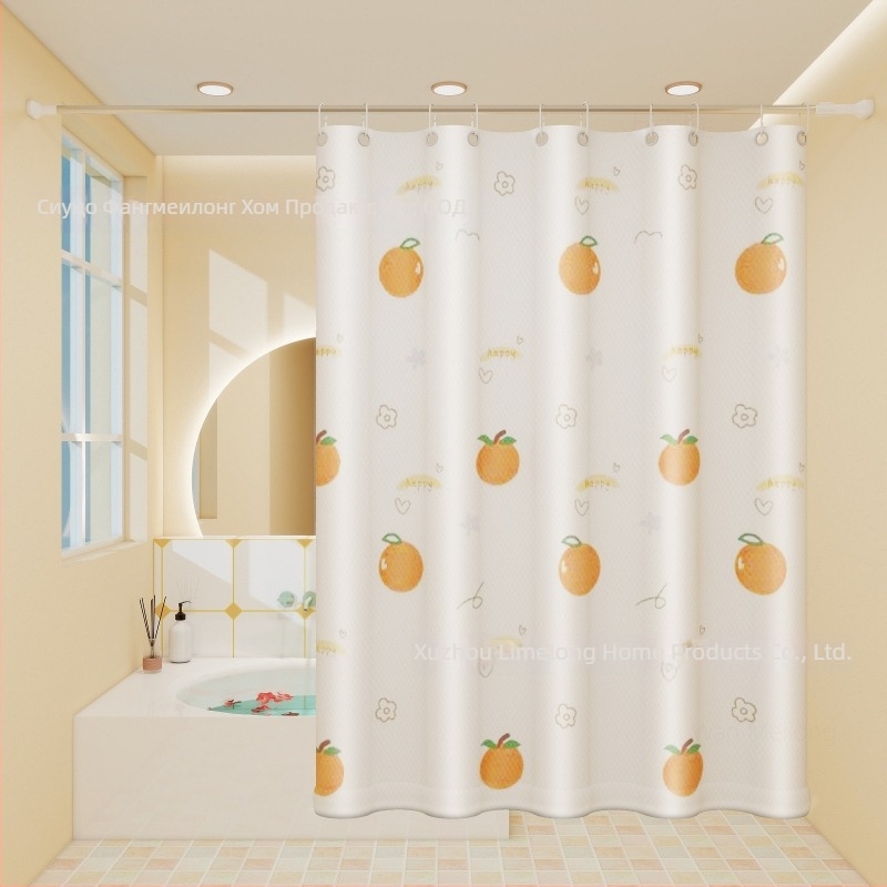 Полиестерна завеса за душ за баня, удебелена, водоустойчива и противогъбична, с карикатурен етно стил, персонализираема