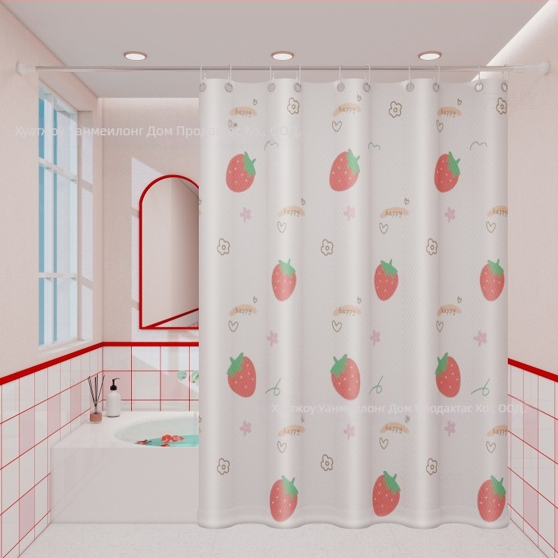 Полиестерна завеса за душ за баня, удебелена, водоустойчива и противогъбична, с карикатурен етно стил, персонализираема