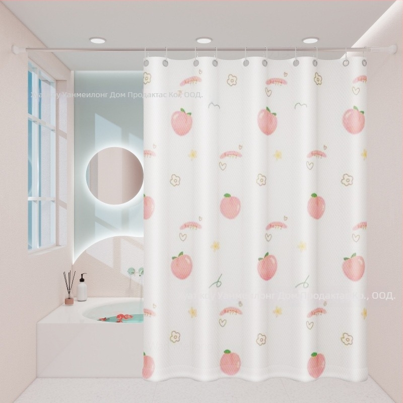 Полиестерна завеса за душ за баня, удебелена, водоустойчива и противогъбична, с карикатурен етно стил, персонализираема