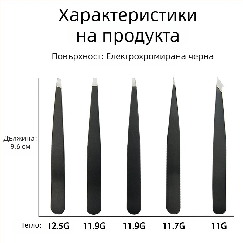 Wolverine щипки за вежди – 430 неръждаема стомана, прецизно оформяне на вежди