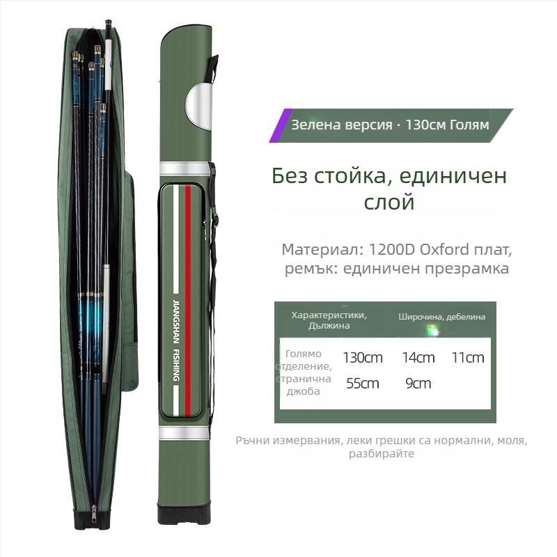 Чанта за рибарска пръчка със твърд корпус, водоустойчива, лека и многофункционална преносима чанта за пръти (Марка: Unique; Произход: Китай; Материал: Друг)