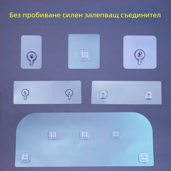 Лепяща закопчалка за двойна урна – акрил, лепящо щракване, марка: Double Urn, монтаж върху гладка стена, модерен стил