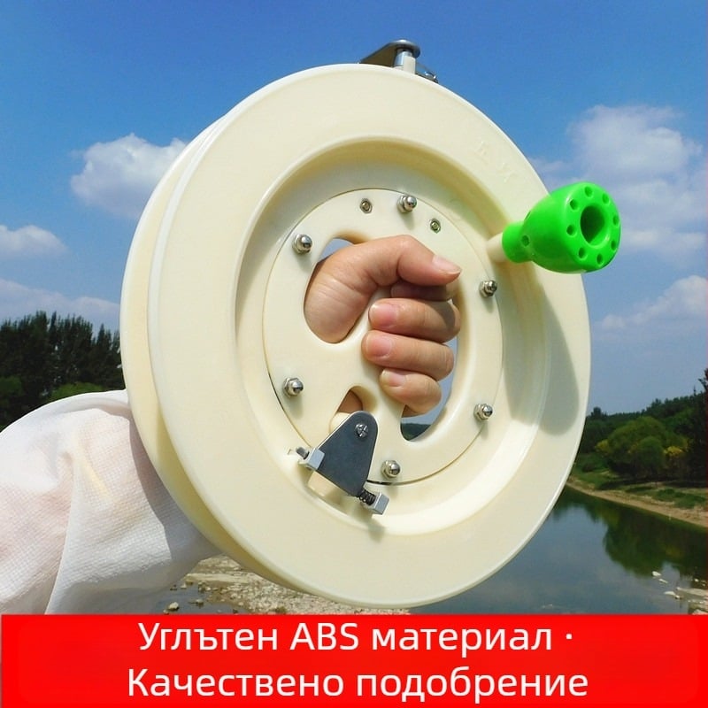 Ръчна морска риболовна макара от ABS, подходяща за възрастни и деца, с включена корда, удароустойчива