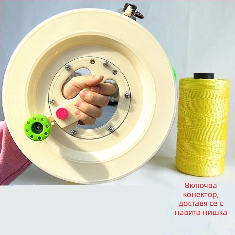 Ръчна морска риболовна макара от ABS, подходяща за възрастни и деца, с включена корда, удароустойчива