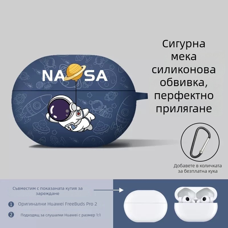 Калъф за Huawei FreeBuds 5i/6i и FreeBuds Pro 4 Ultimate Edition с деним клип