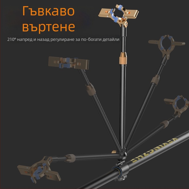 Къмпингова универсална скоба за въдици за риболов — самозаключване, бързо освобождаване, против хлъзгане, алуминиева сплав