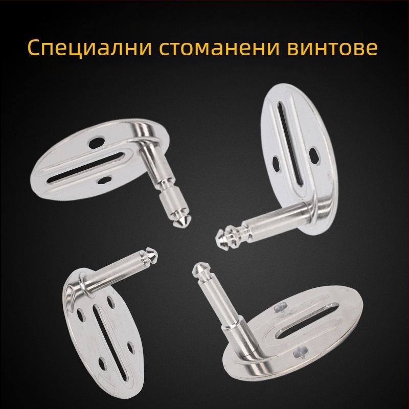Ринг за фиксиране на капака на тоалетната, неръждаема стомана, електрозаварен, ръчна инсталация, модерен и семпъл стил