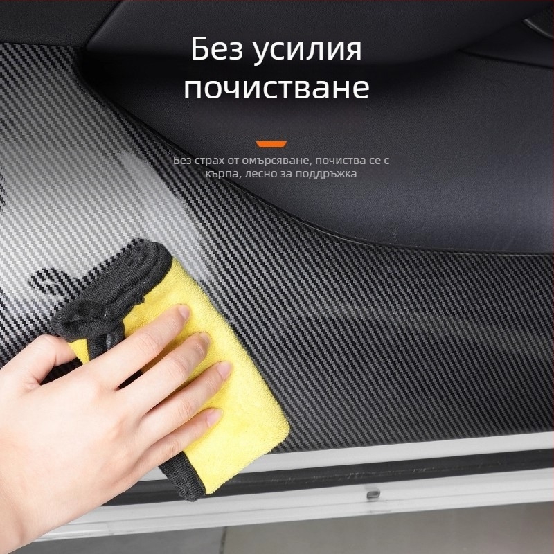 Fuhe ABS декоративна стикер за страничния панел на автомобила, карбонов модел, самозалепваща защита за интериора, съвместим с Xiaomi SU7/YU7