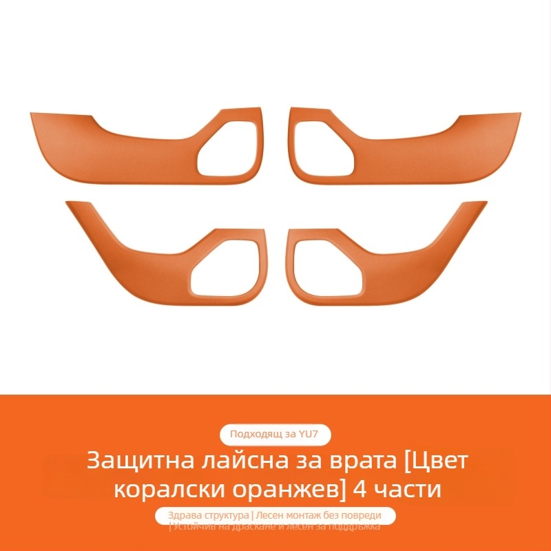 Fuhe ABS декоративна стикер за страничния панел на автомобила, карбонов модел, самозалепваща защита за интериора, съвместим с Xiaomi SU7/YU7