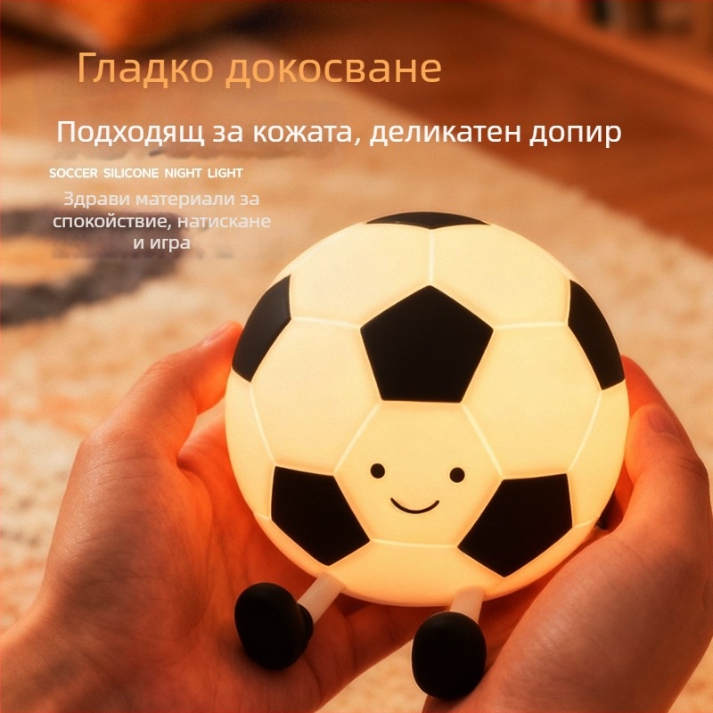 Малка нощна лампа за бюро, животински дизайн в стил карикатура, силиконов абажур, вградена батерия, плавно димиране, таймер