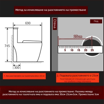 PVC тръбен фитинг за тоалет с регулируемо преместване, ъглов съединител, дебелина на стената 3 мм