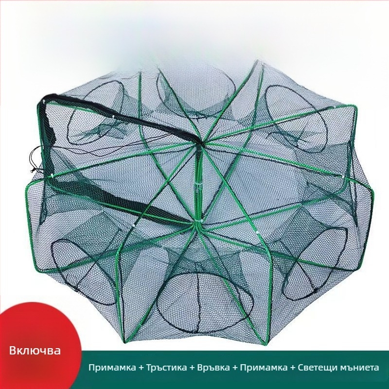 The King in the Net найлонова квадратна мрежеста клетка за риба и скариди