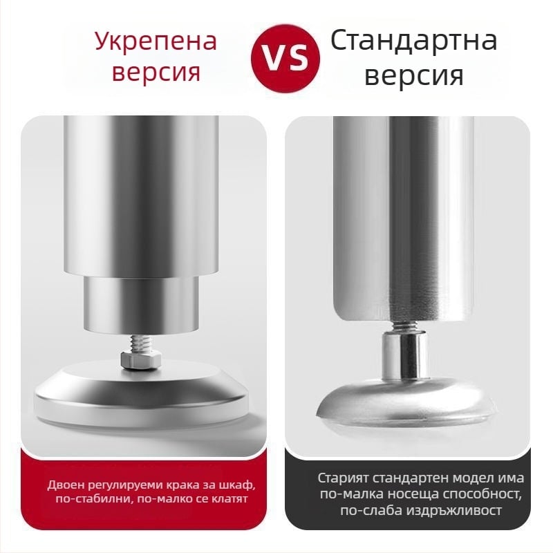 304 неръждаема стомана, дебелостенни регулируеми крака за мебели — повдигаща подложка за кухненски шкафове, дивани, ТВ шкафове, баня и маса за кафе
