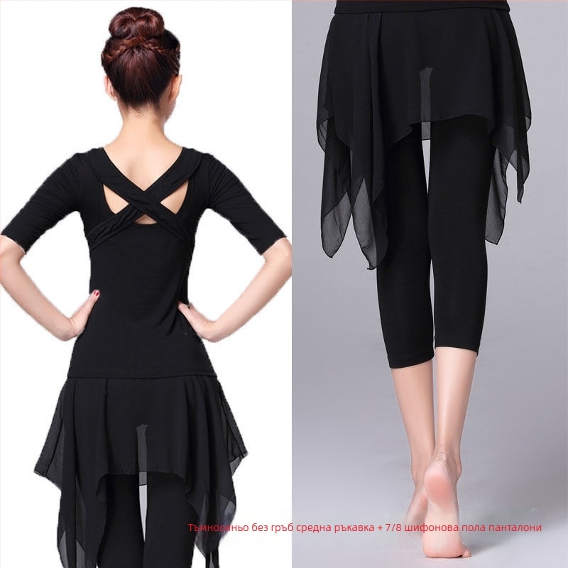 Танцов тренировъчен комплект за жени, памук 90–95%, подходящ за Belly Dance, латински и етно танци, лято 2022