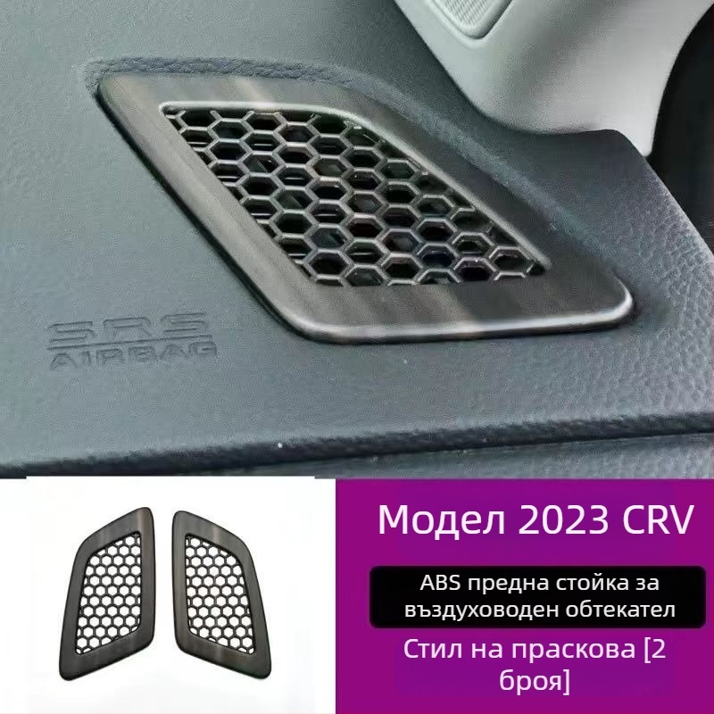 Honda CR-V 23 централен конзолен панел, рамка за лост, вътрешен повдигащ панел за стъкло, въздушен изход, пластмасова конструкция, дървена текстура
