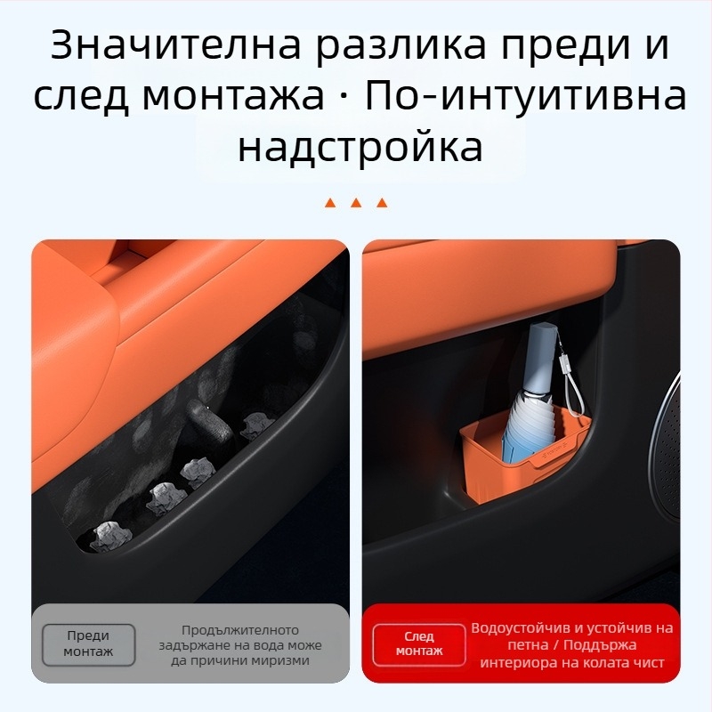 Силиконов водоустойчив интериорен автомобилен аксесоар: кош за отпадъци и кутия за чадър за Li Auto Mega