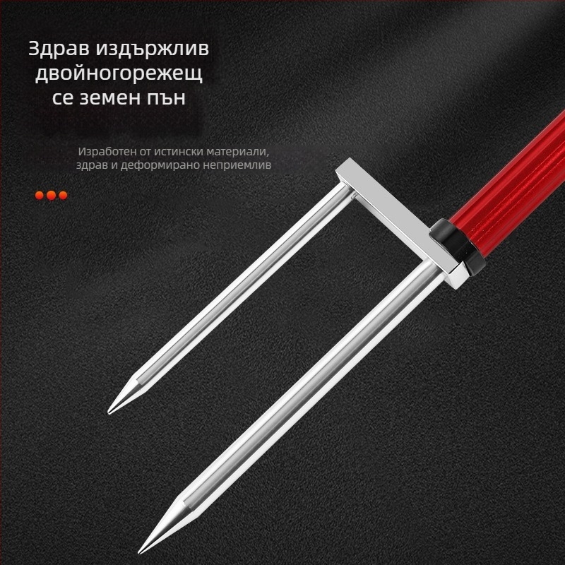 Huiyu Barn Портативна алуминиева риболовна стойка със тава за примамки и земен държач за въдици