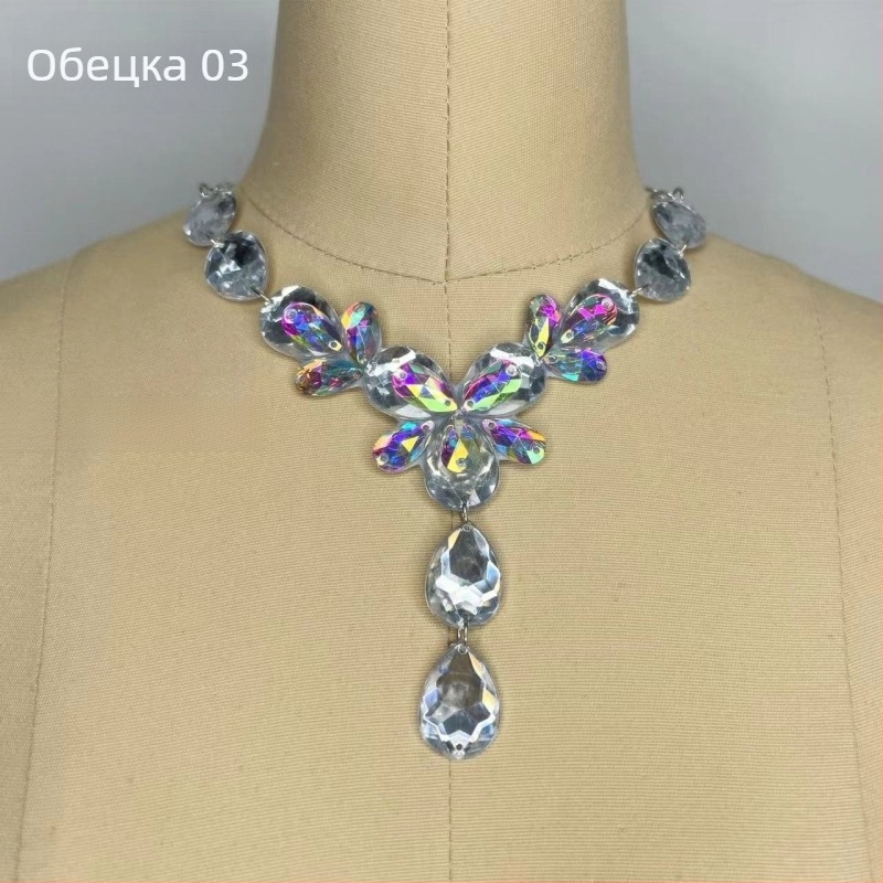 Комплект за танц на корема с ръчно бродиран сутиен и пискюли, три части, унисекс, плат Спандекс, пускане през пролетта 2025