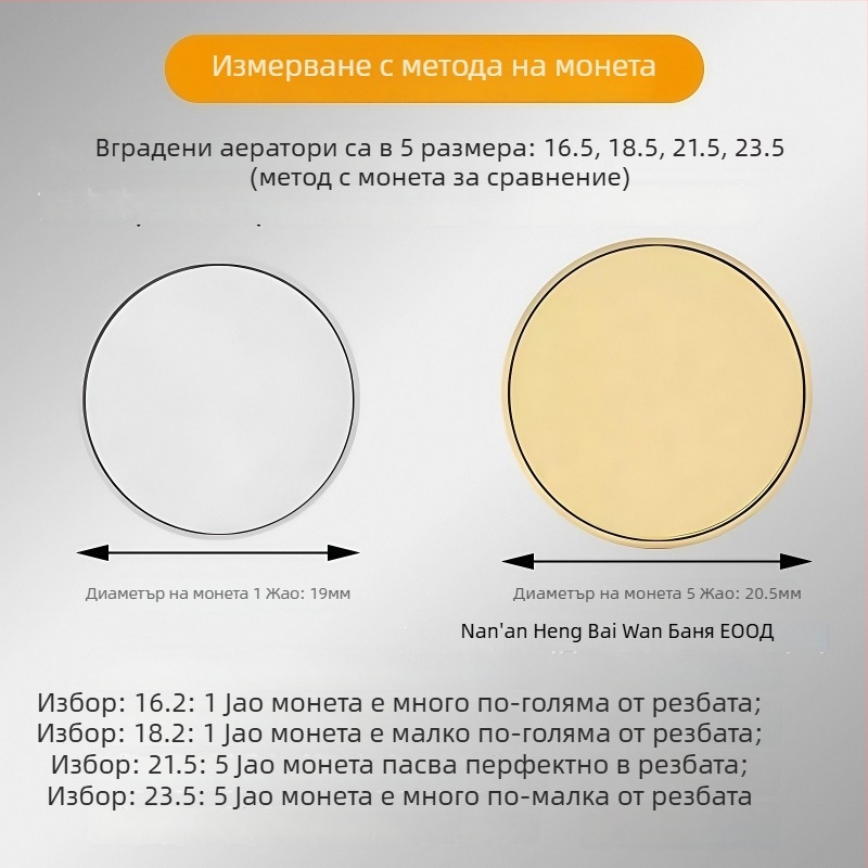 Кран за чешма с вграден аератор и скрит филтър, демонтажен инструмент и ключ, ABS материал, модерен минималистичен стил, марка Beautiful Lion
