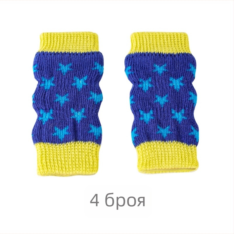 Протектори за коленете и краката на домашни любимци за общи животни, памук, противохлъзгащи, топли, износоустойчиви, Blue Wave частна марка чорапи