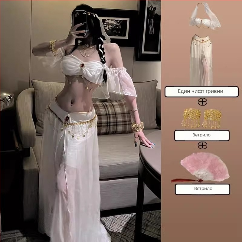 Костюм за танц на корема – Екзотичен индийски танцов костюм за мъже, Jasmine Princess Elf фотокостюм, плат 95% и повече, лято 2022