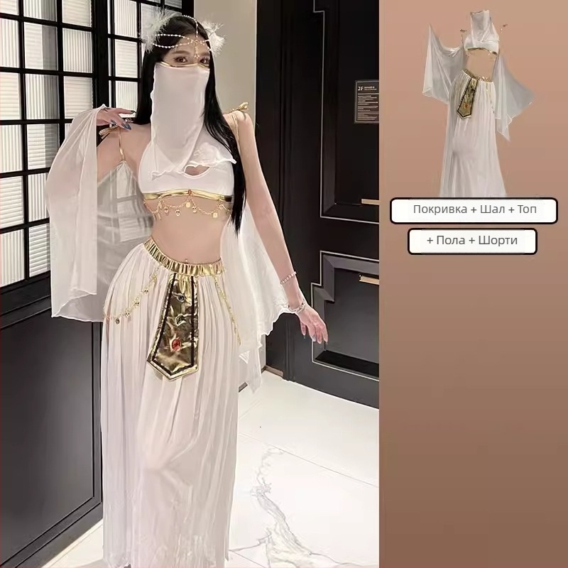 Костюм за танц на корема – Екзотичен индийски танцов костюм за мъже, Jasmine Princess Elf фотокостюм, плат 95% и повече, лято 2022