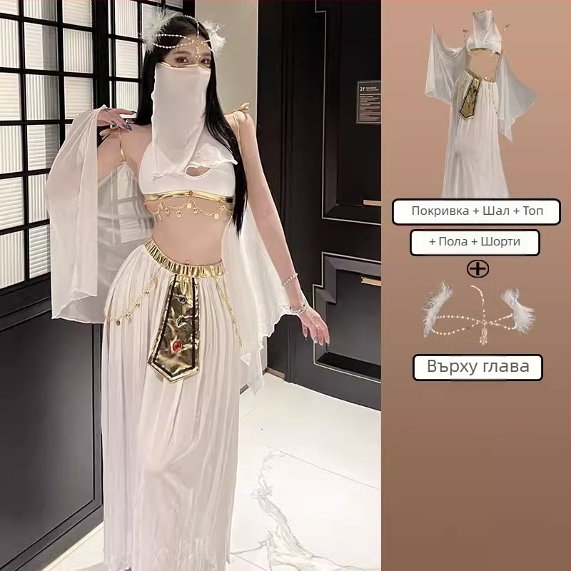 Костюм за танц на корема – Екзотичен индийски танцов костюм за мъже, Jasmine Princess Elf фотокостюм, плат 95% и повече, лято 2022