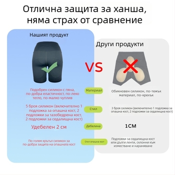 Ски протектор за таз с мека силиконова подложка – вътрешна защита за мъже и жени