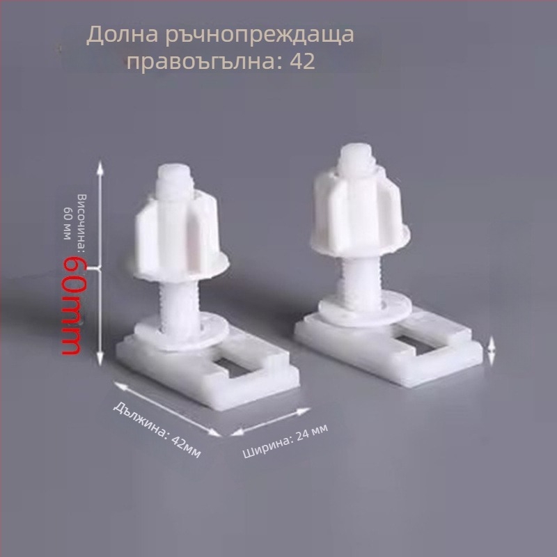 Комплект болтове за фиксиране на седалката на тоалетна – CE сертифициран, пластмасови винтове, квадратни и кръгли глави, без монтажни услуги