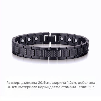 Крокодилска гривна от неръждаема стомана, полирана повърхност, унисекс геометричен дизайн, стил: универсален, бижу за ръка