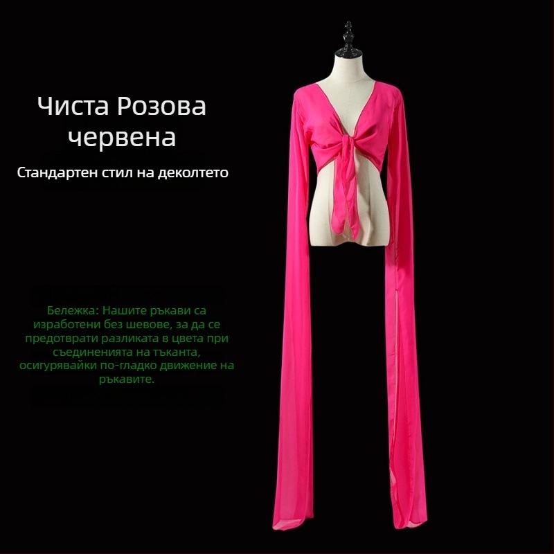 Топ с водни ръкави за опера за възрастни — унисекс костюм за бейли денс, полиестрова тъкан, съдържание 90–95% полиестер, лято 2022