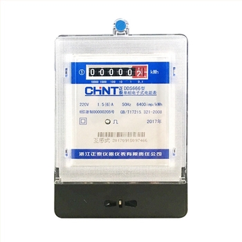 CHNT DDS666 Електронен еднофазен електромер за активна енергия, 220V, с множество номинални токове