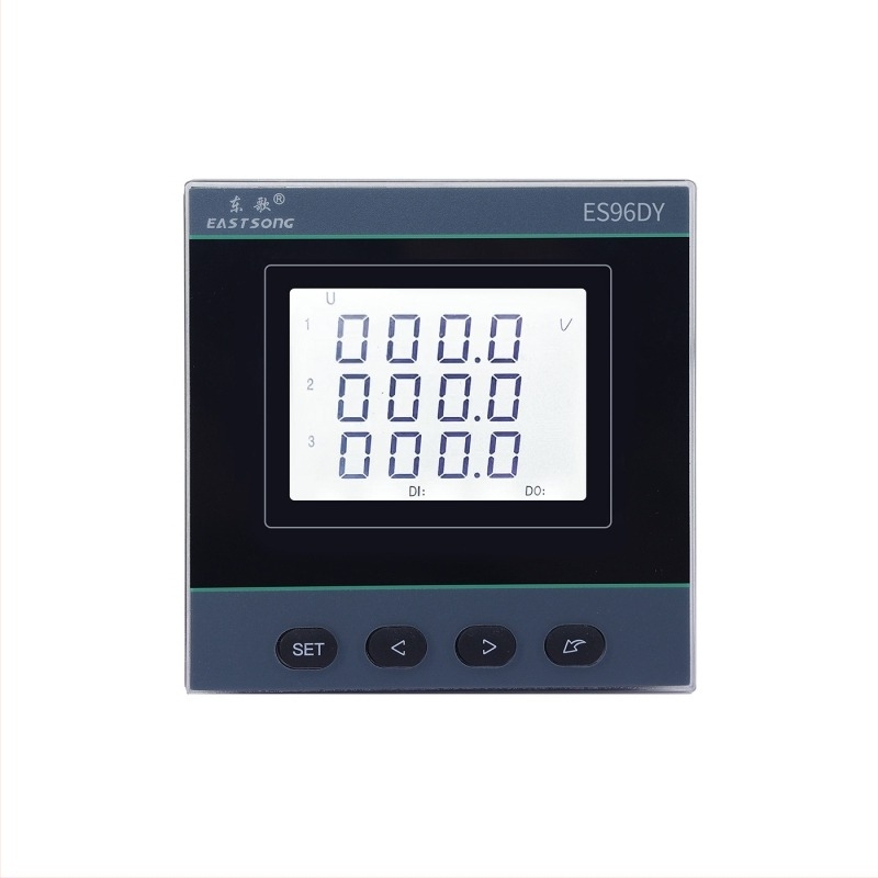 Трифазен LCD мрежов мултифункционален електромер RS485 ES96DY, висока прецизност