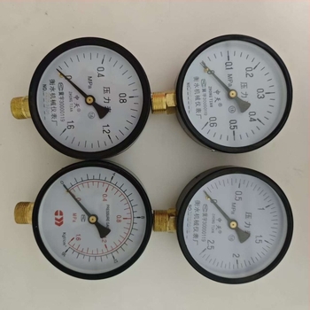 Манометър за налягане Y-100, радиално удароустойчив, 0-2.5 MPa, точност 0.1%, околна температура 100°C