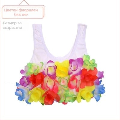 Сутиен с кокосови черупки и хула комплект за етнически танц, унисекс, Chenille и Spandex, пролет 2025