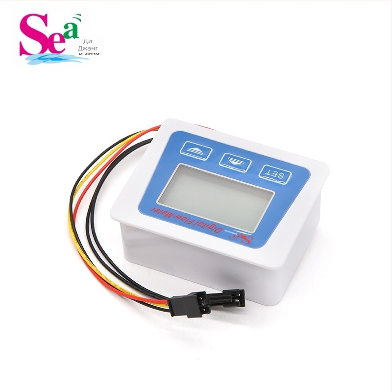Dijiang LCD-S2 цифров воден потокомер с интелигентен електронен дисплей, модел LCD-S2, диапазон на измерване 1-25 л/мин, среда: вода, батерийно захранване
