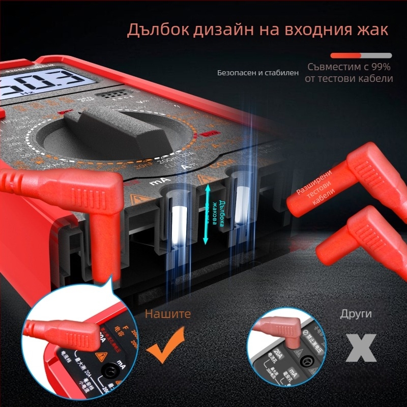 DT9205A цифров мултиметър — високопрецизен, напълно автоматичен, интелигентен, многофункционален, защита срещу изгаряне за електротехници