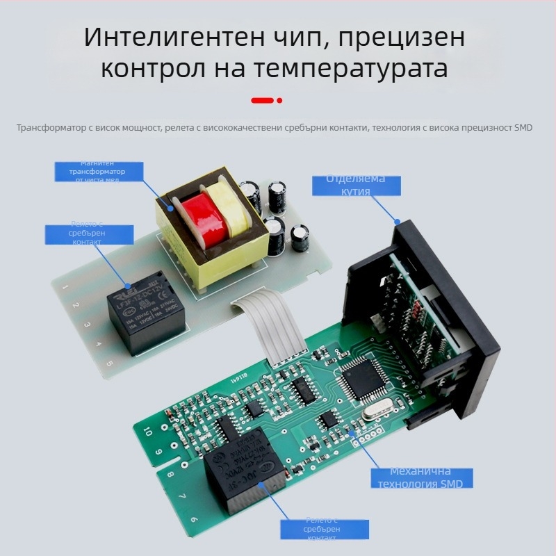 REX-C100 Температурен регулатор, модел C100FK02-MV*AN AB, интелигентен PID, 220V, цифров дисплей